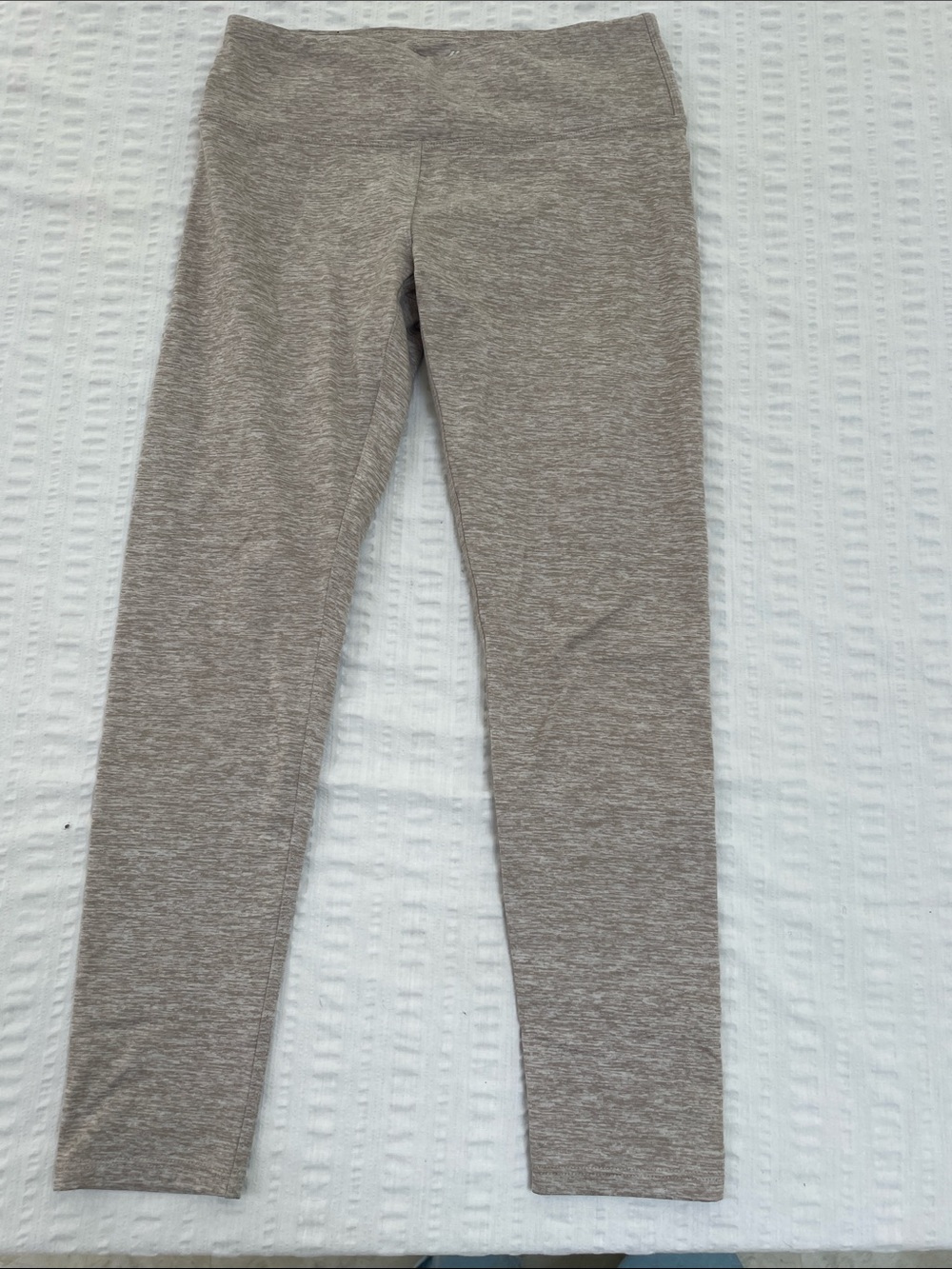 Kyodan Heathered Taupe Oatmeal High-Waisted Athletic Workout Leggings Size Small